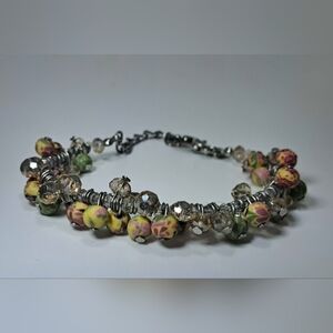 Silver Tone Beaded Bracelet